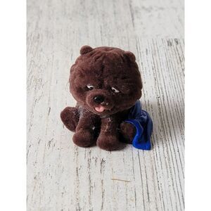 MEG 2005 mini brown puppy flocked‎ toy figure